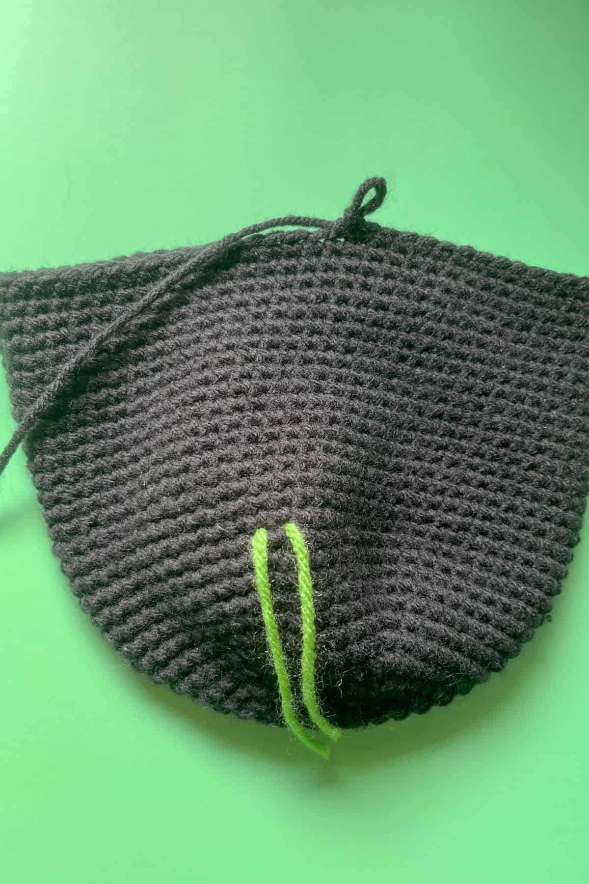 Crochet No Face with sides done.