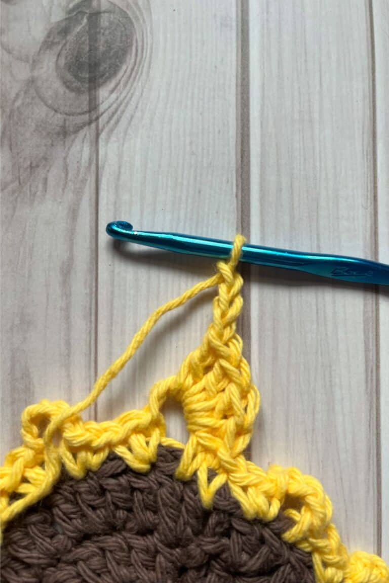 Sunflower Coaster Crochet Pattern - thecaffeinatedsnail.com