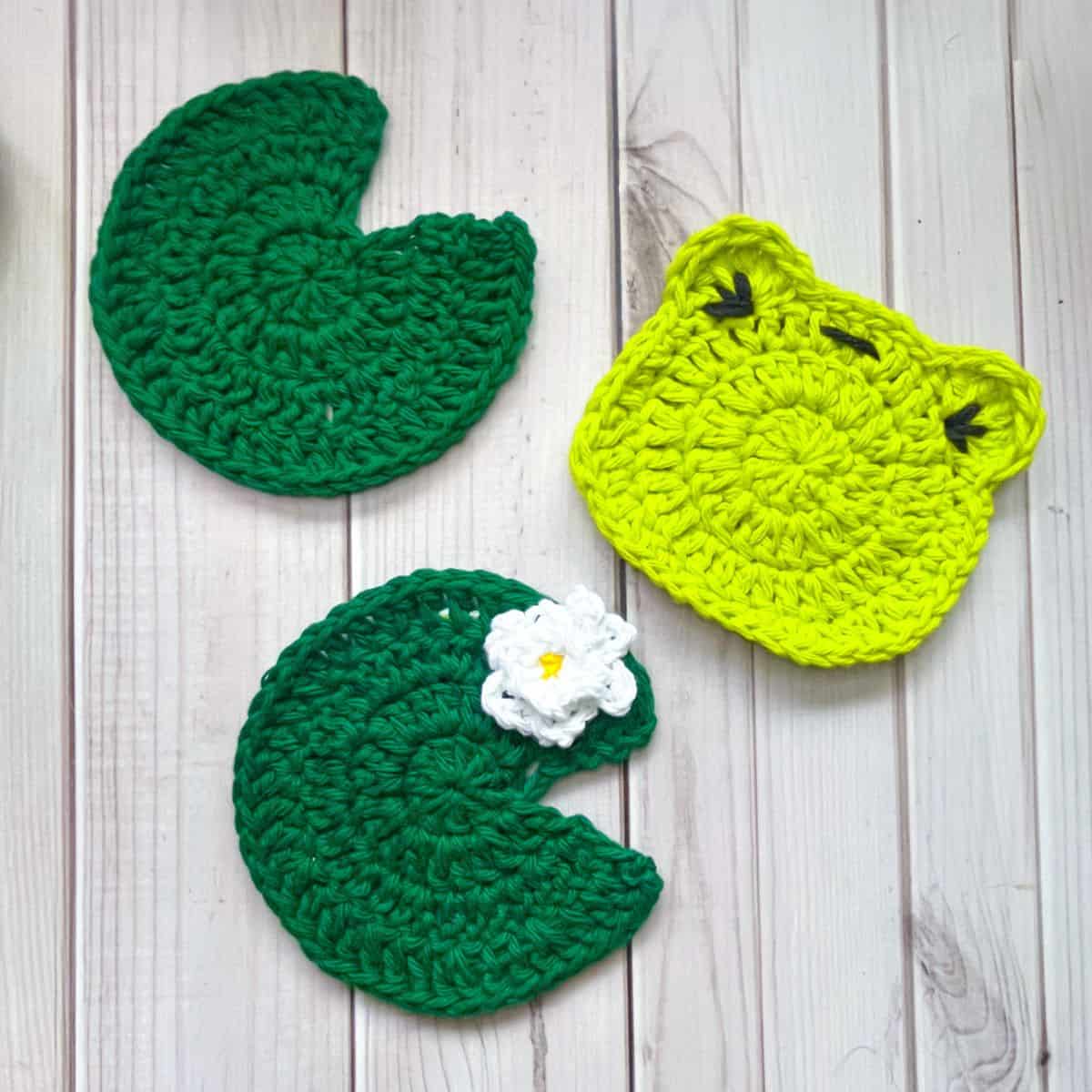 Crochet Lily Pad Coaster Pattern-image