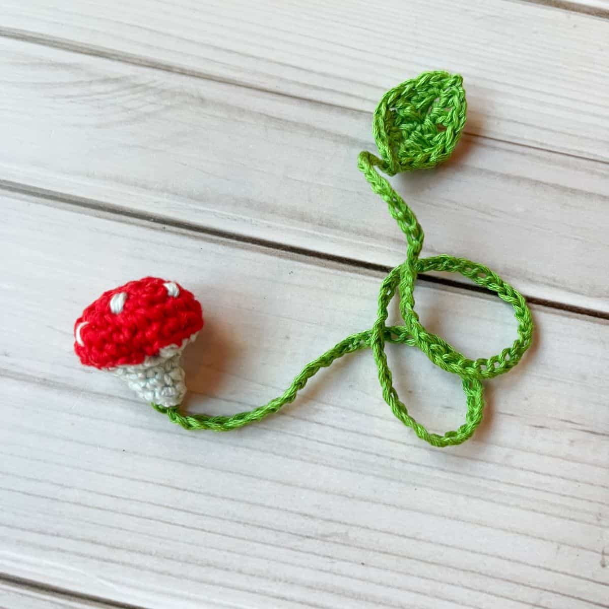 Crochet Mushroom Bookmark Pattern