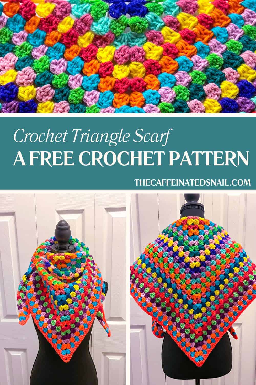 Crochet V Stitch Scarf Pattern - thecaffeinatedsnail.com