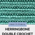 Herringbone double crochet stitch promo image.
