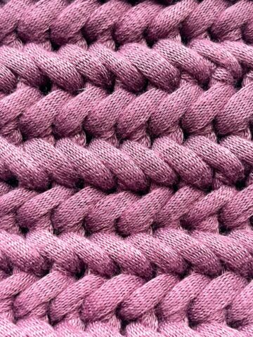 Herringbone single crochet stitch finished swatch.