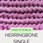 Herringbone single crochet stitch promo image.