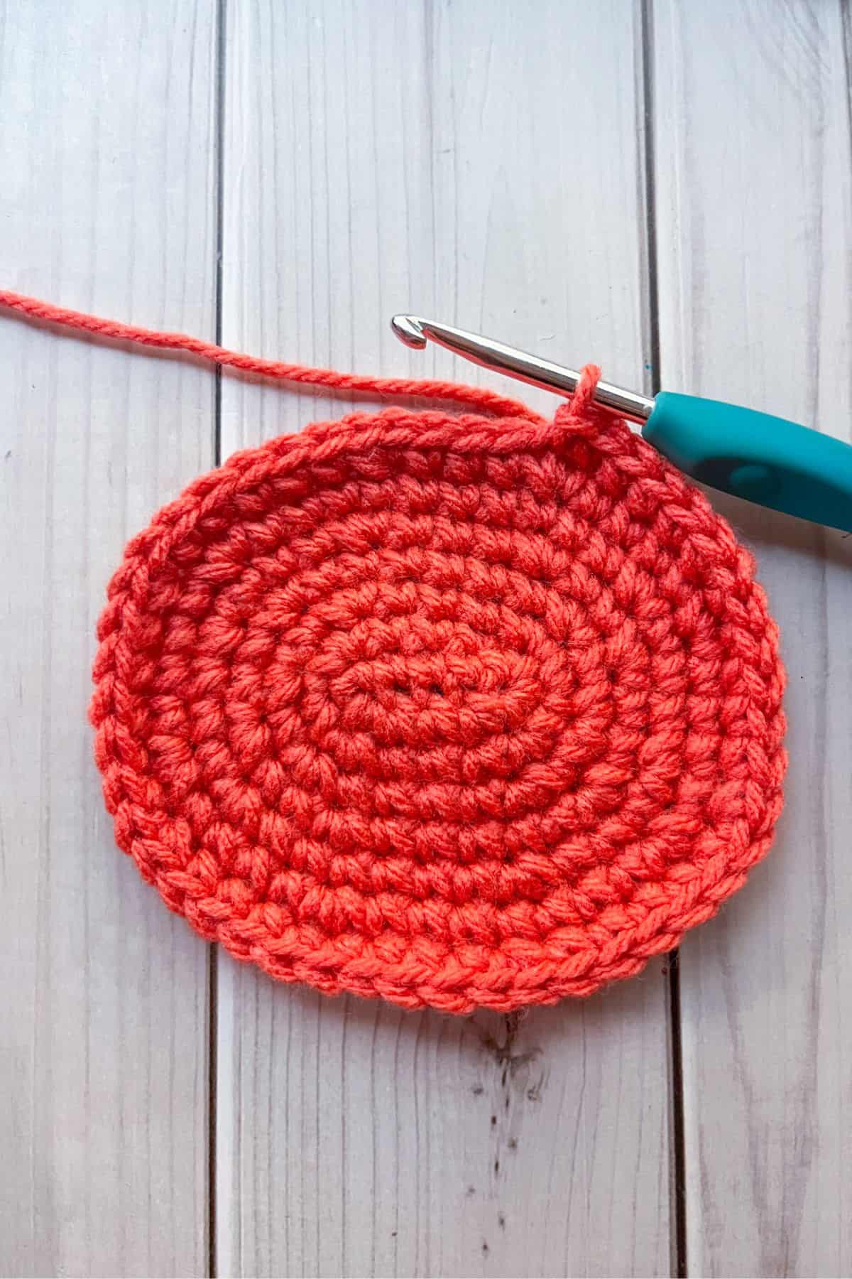 Crochet oval.