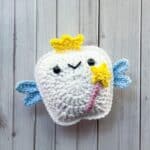 Finished crochet tooth fairy pillow.