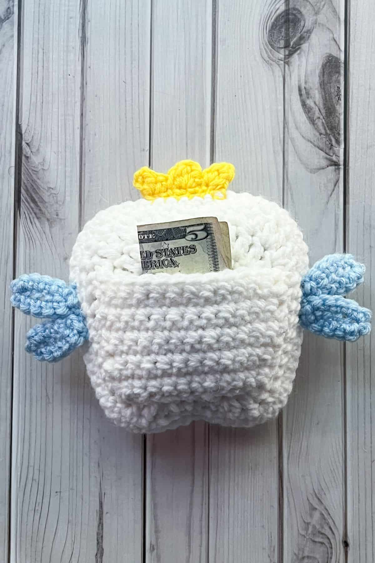 Finished crochet tooth fairy pillow.