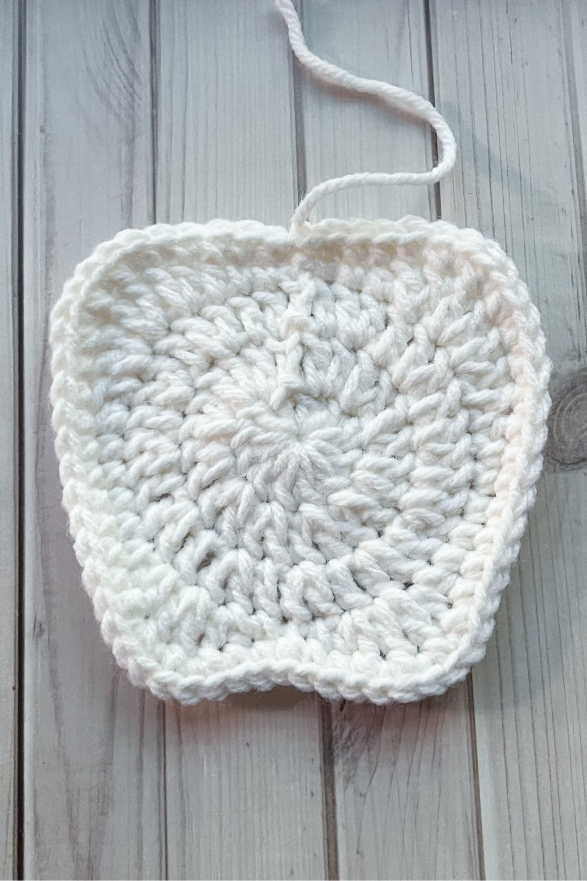 Finished 1 side of the crochet tooth pillow.