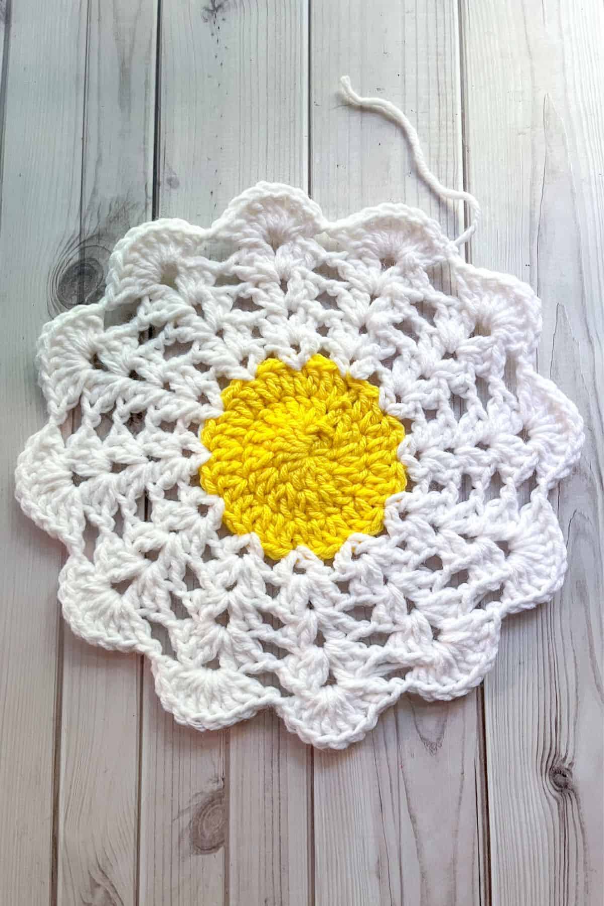Finished clusters for the crochet daisy flower.