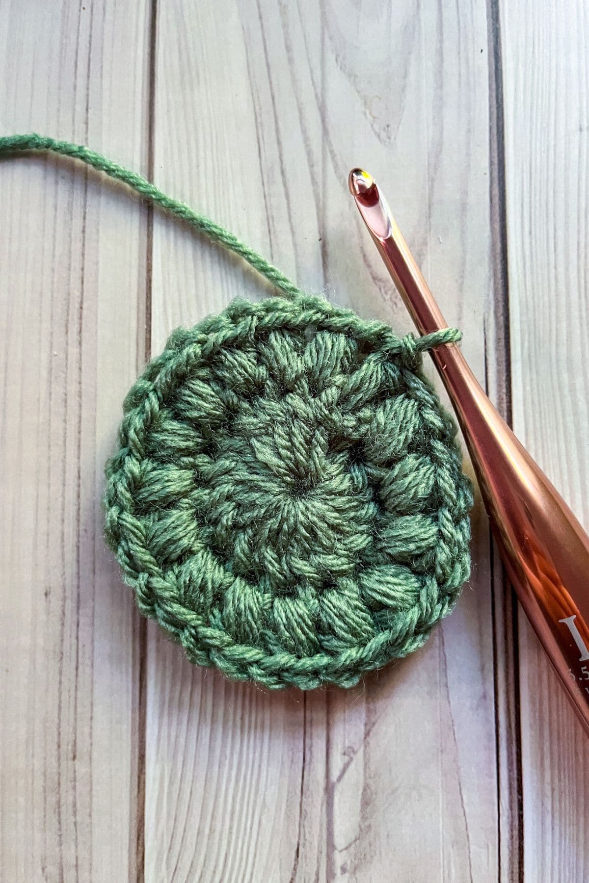 Second round of the sunburst granny square.