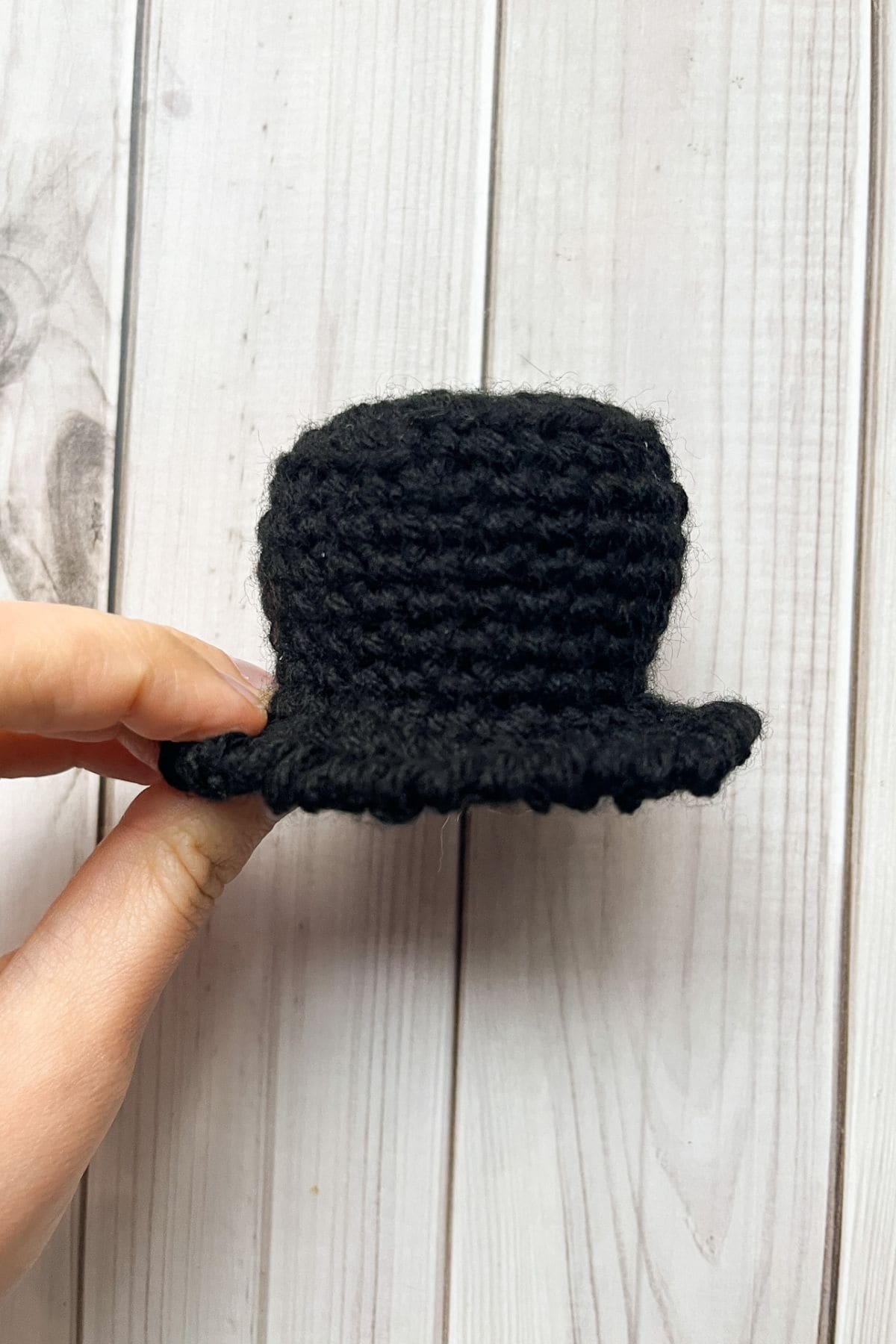 Crochet snowman hat.