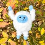 Finished crochet yeti pattern.