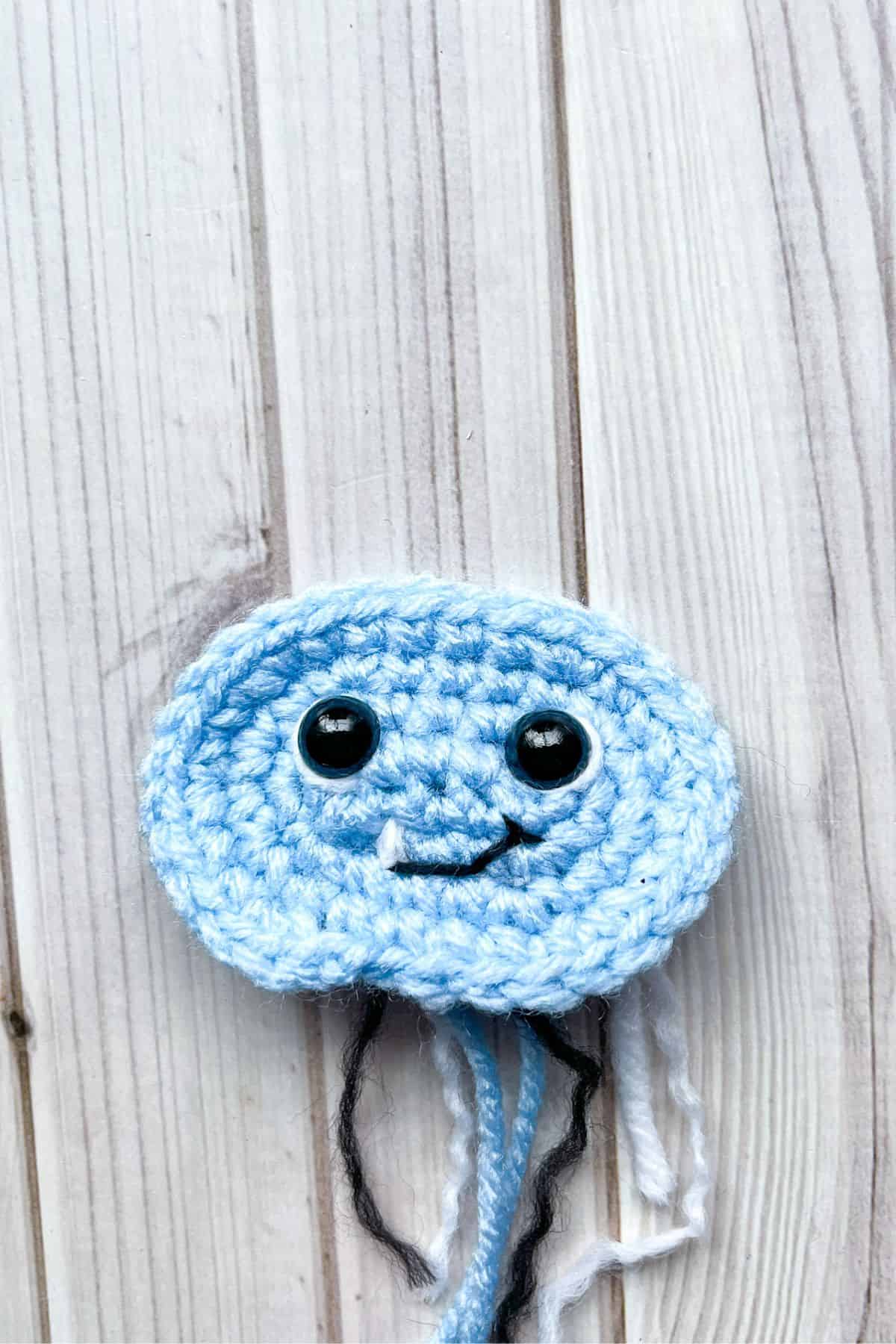 Crochet yeti face.
