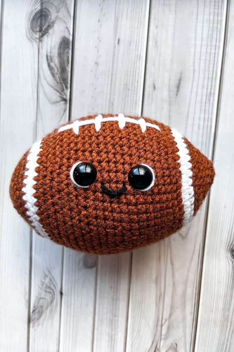 Crochet Football Tree Crochet Football Pattern - thecaffeinatedsnail.com