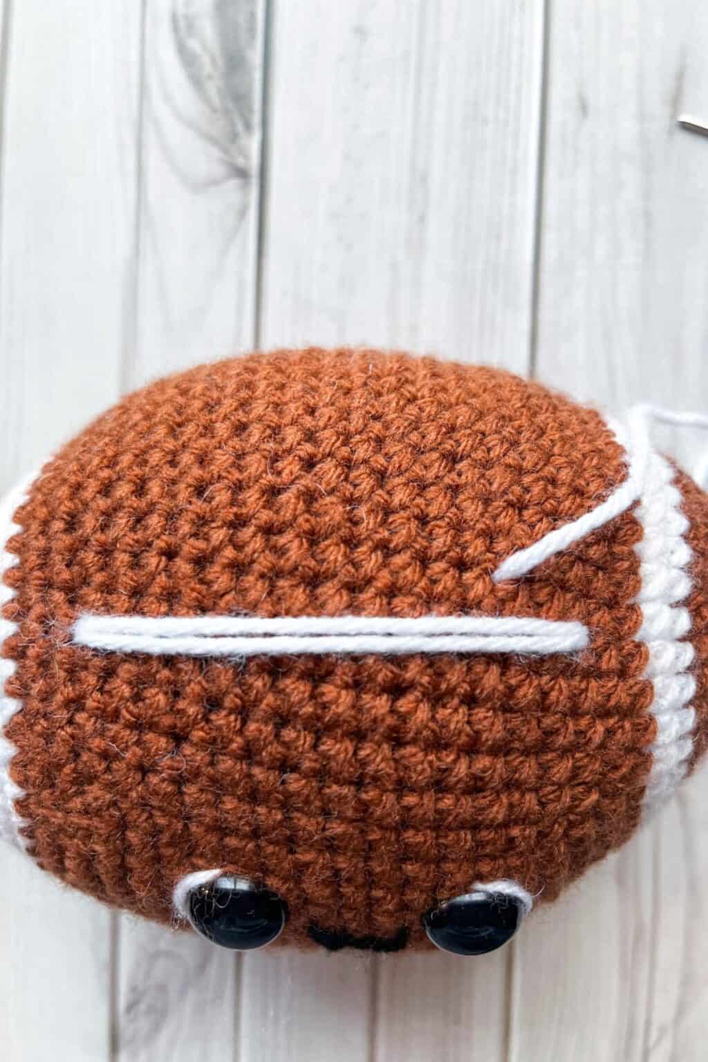 Mini Football Crochet Pattern Crochet Football Pattern - thecaffeinatedsnail.com