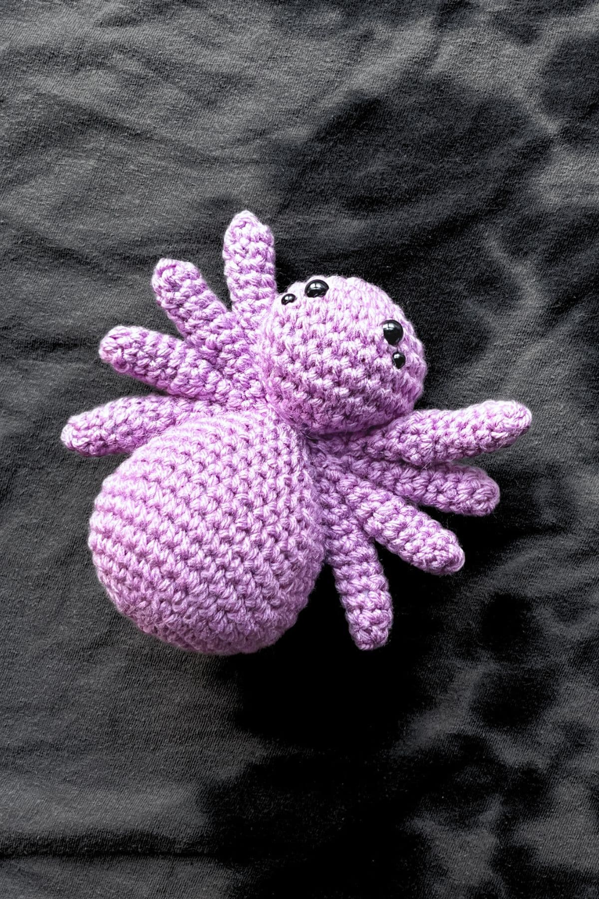 Finished crochet spider pattern.
