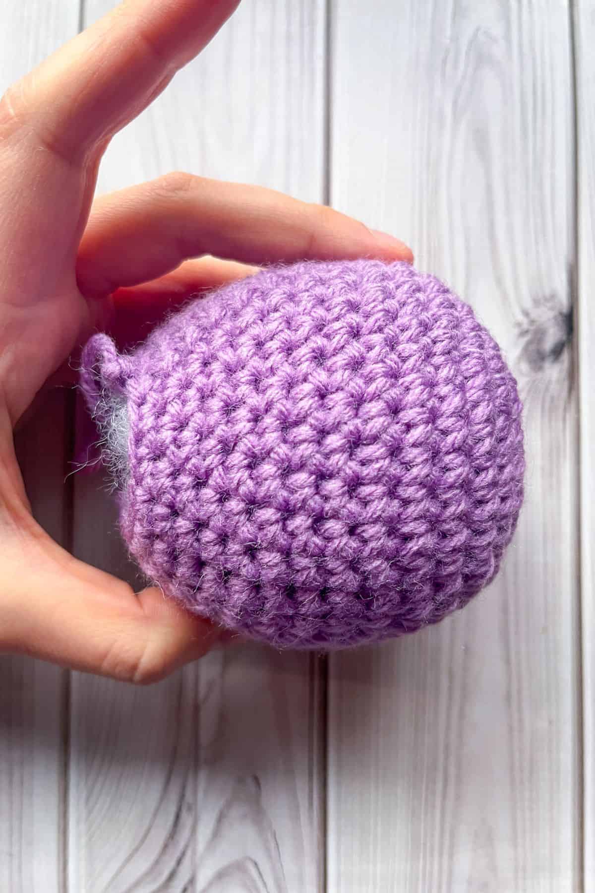 Crochet spider body.