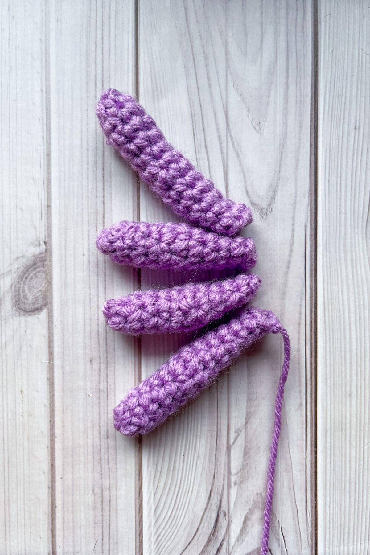 Crochet spider arms.