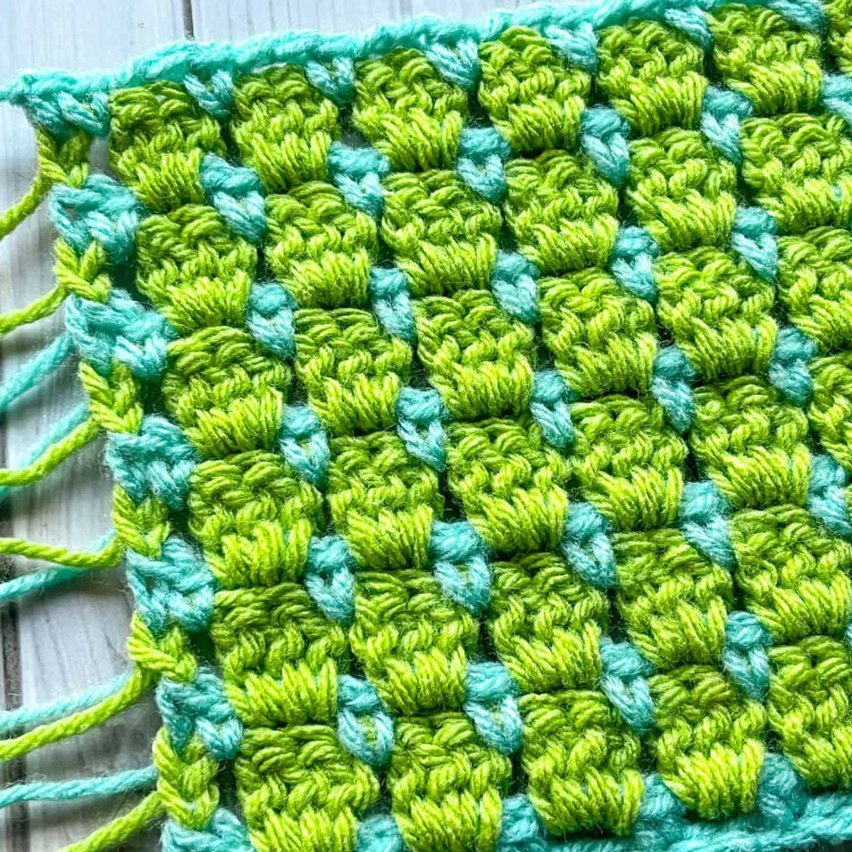 Block Stitch in Crochet - thecaffeinatedsnail.com