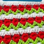 Crochet tulip stitch pattern promo image.