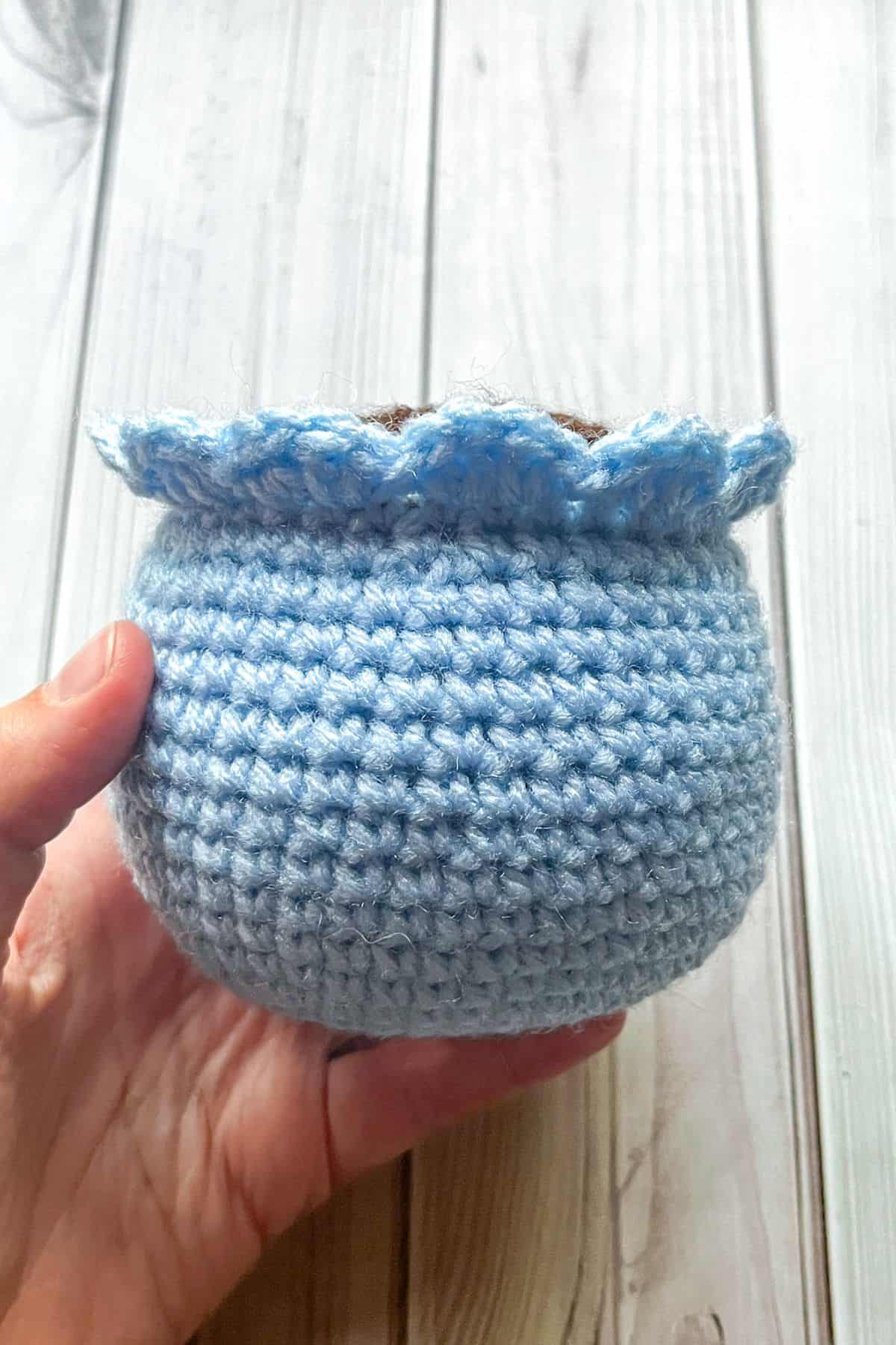 Finished flower pot.