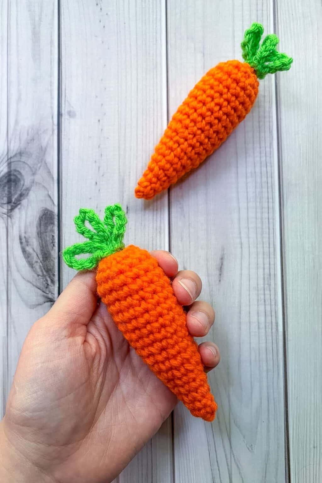 Crochet Carrot Pattern - thecaffeinatedsnail.com