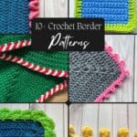 Crochet border pattern pinterest pin.