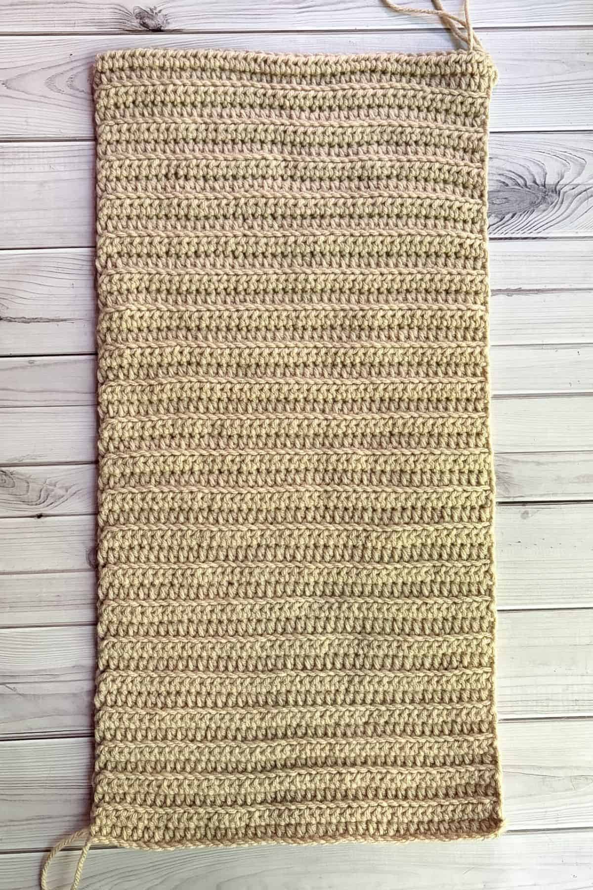 Crochet rectangle for hat.