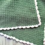 Finished crochet lemon peel blanket.
