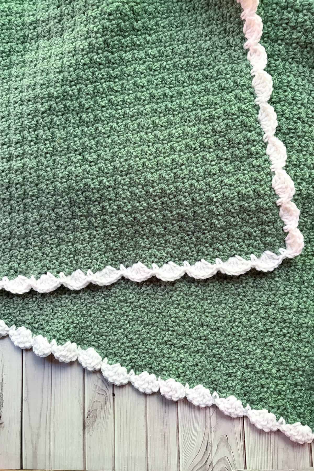 Finished crochet lemon peel blanket.