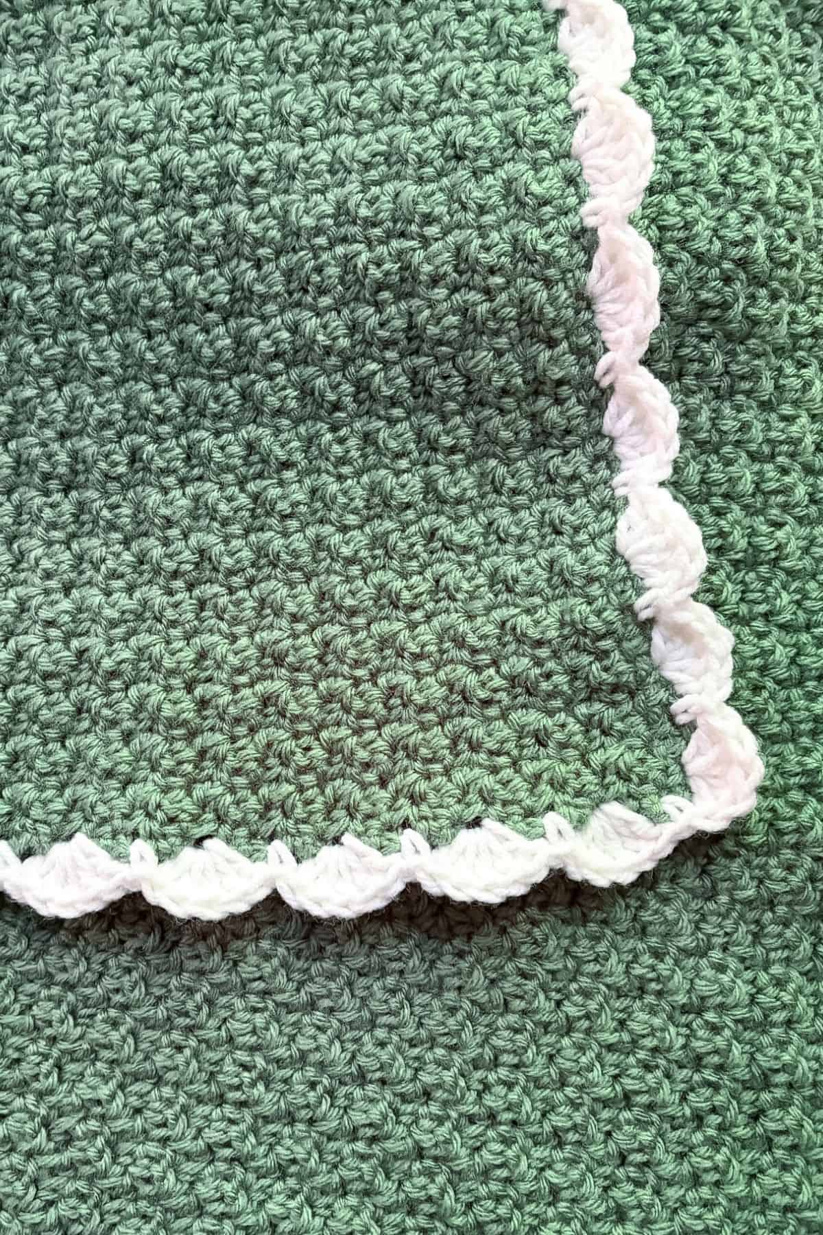 Finished crochet lemon peel blanket.