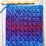 Crochet feather stitch promo image.