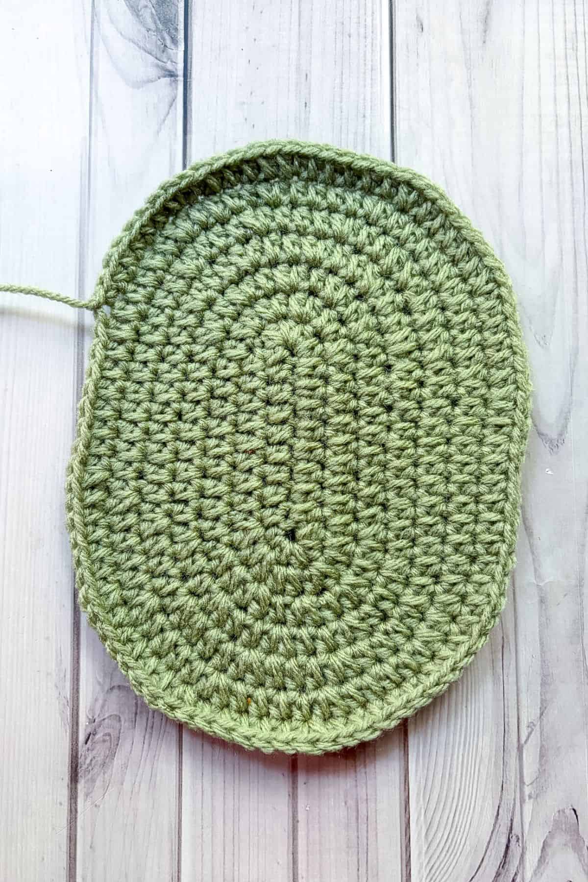 Crochet oval.