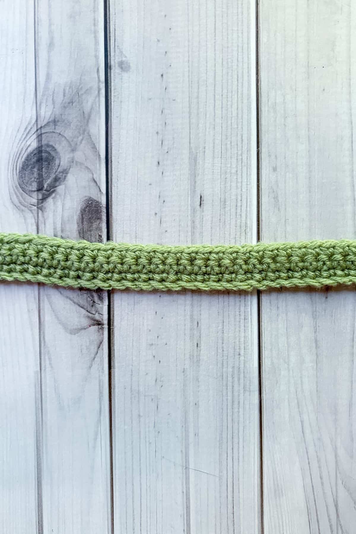 Crochet strap.