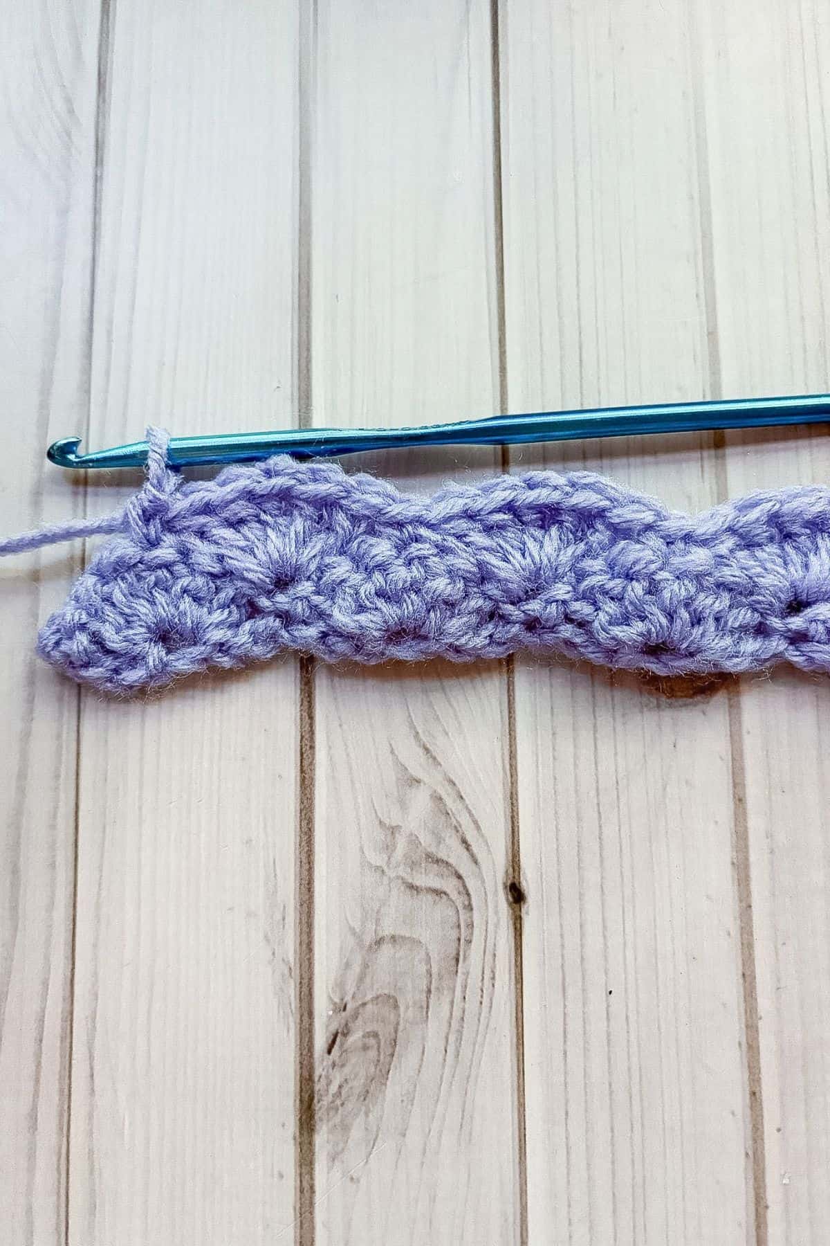 Nearly completed second row.
